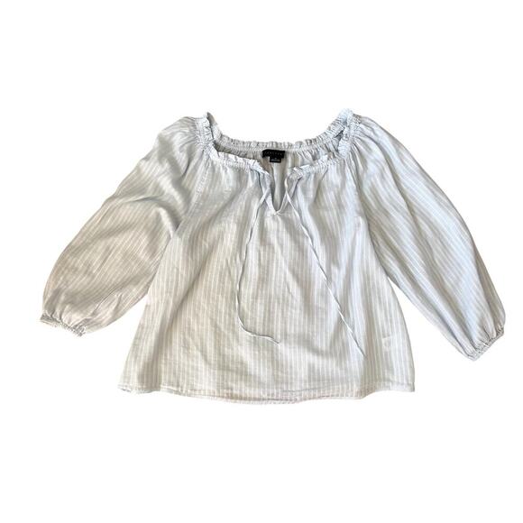 Light Blue Women's Sanctuary Peasant Top Size Medium - Picture 1 of 7